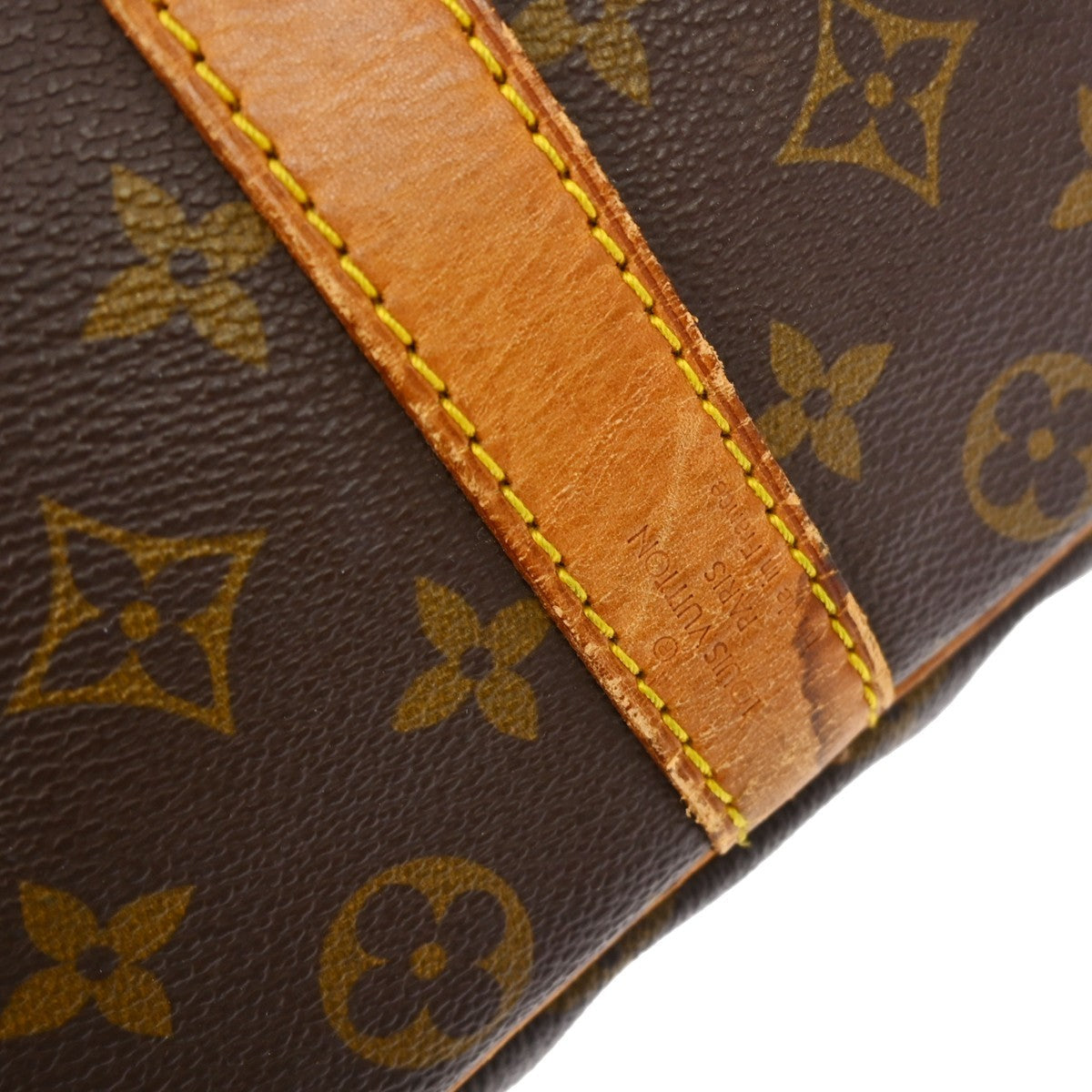 Louis Vuitton Keepall Bandouliere Bag Monogram Canvas Brown Canvas Travel Bag