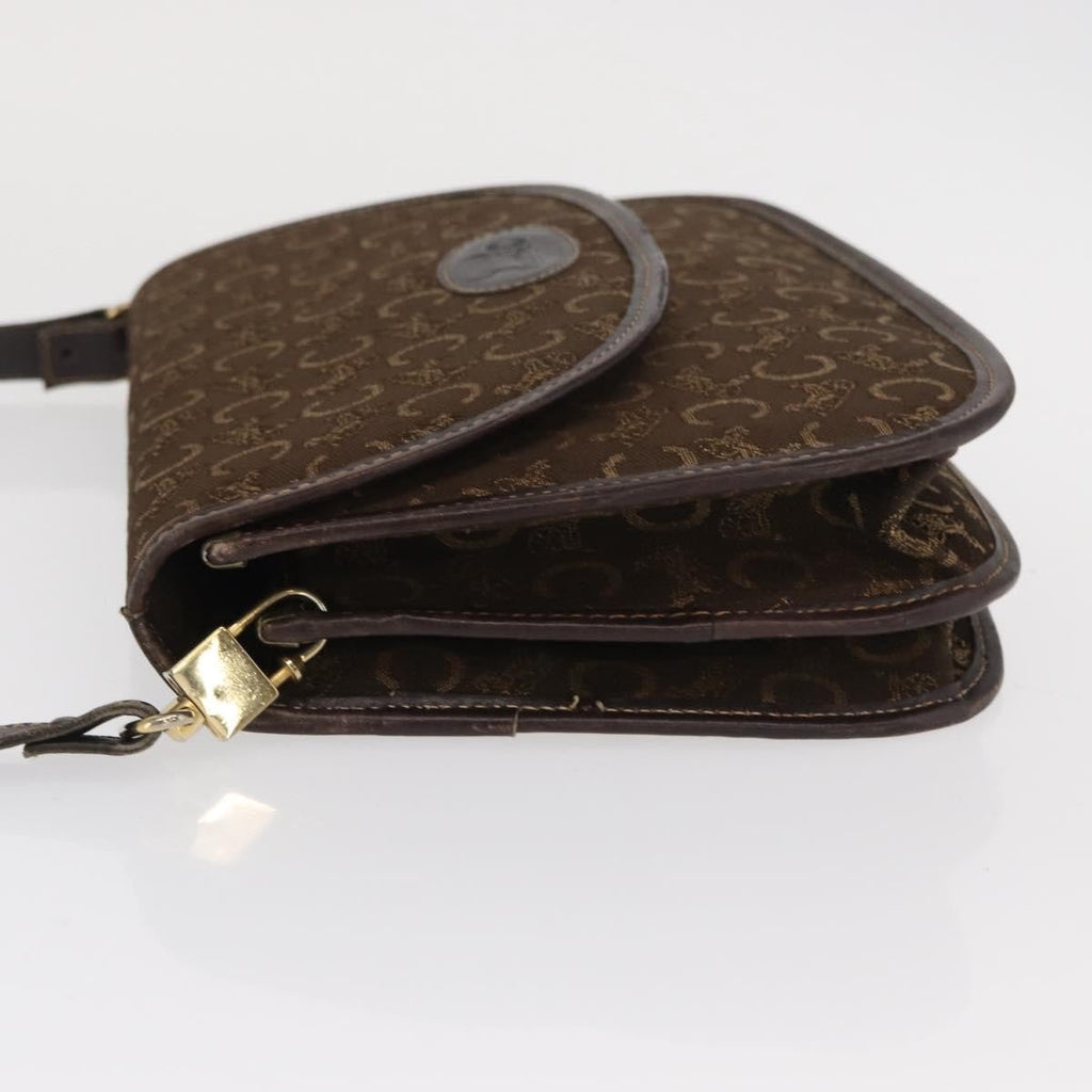 Celine C Sulky Shoulder Bag Canvas Brown Canvas Shoulder Bag Bag