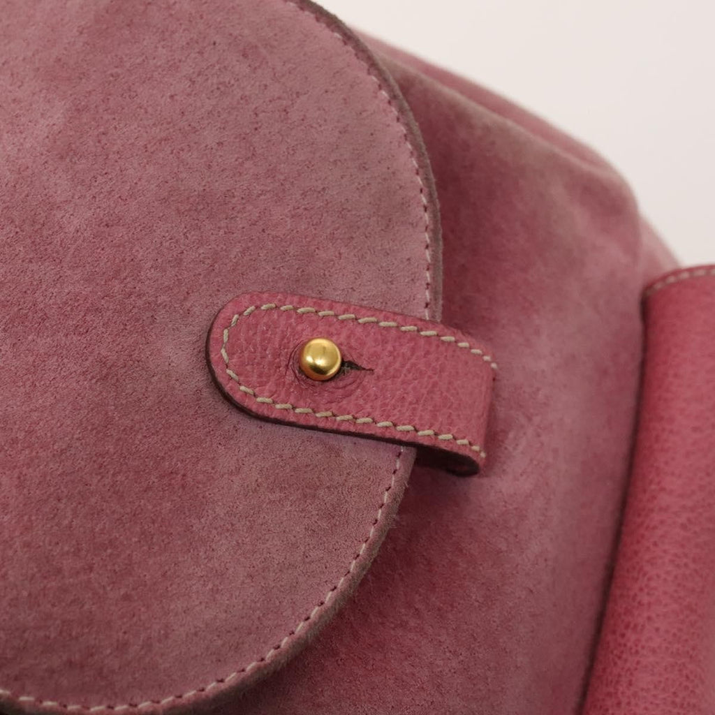 Gucci Gucci Bamboo Backpack Daim Pink Suede Backpack Bag (Pre-Owned)