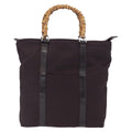 Gucci Bamboo Tote Bag Canvas Purple Canvas Tote Bag Bag (Pre-Owned)