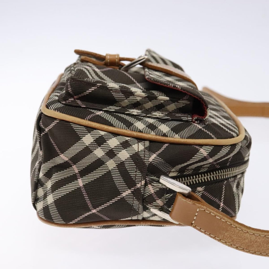 Burberry Nova Check Blue Label Canvas Brown Canvas Shoulder Bag