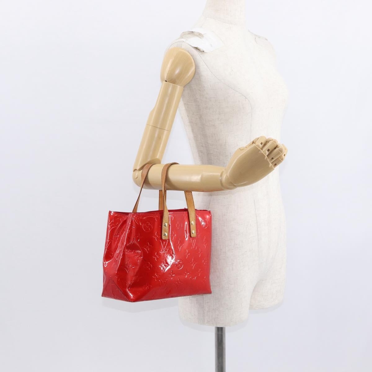 Louis Vuitton Reade Handbag Monogram Vernis Red Patent_Leather Handbag