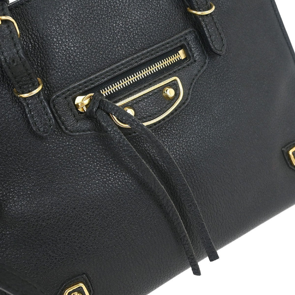 Balenciaga Papier A4 Classic Metallic Edge Bag Leather Black Leather Tote Bag