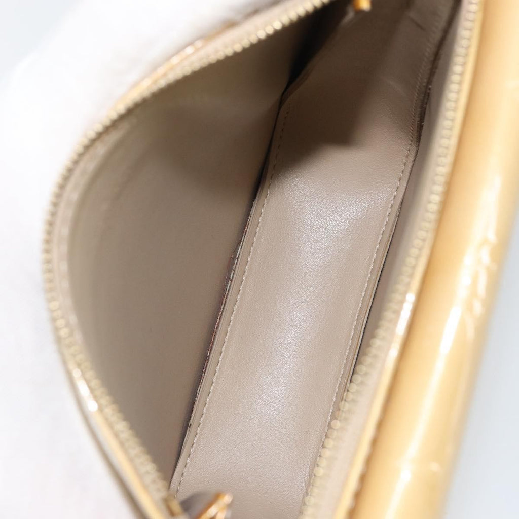 Louis Vuitton Mott Handbag Monogram Vernis Beige Patent_Leather Clutche & Pouche Bag