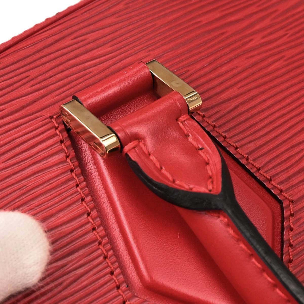 Louis Vuitton Sablons Handbag Epi Leather Red Leather Handbag
