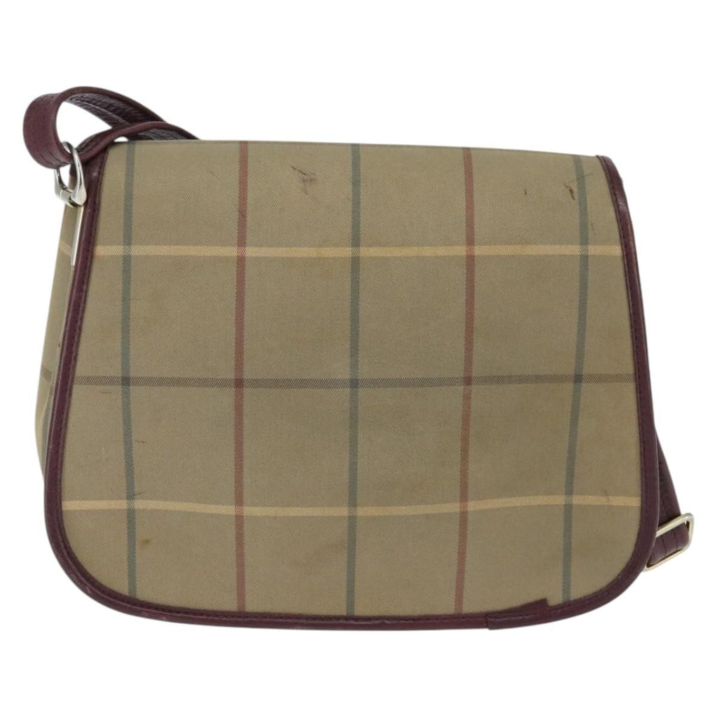 Burberry Nova Check Shoulder Bag Canvas Beige Canvas Shoulder Bag