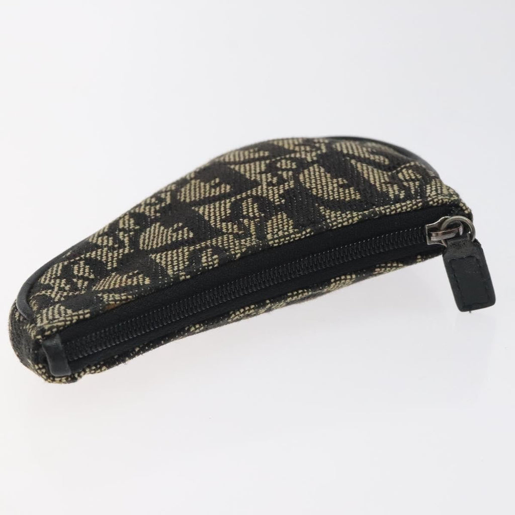 Christian Dior Saddle Coin Purse Trotter Canvas Black Canvas Wallets Accessory (Pre-Owned)