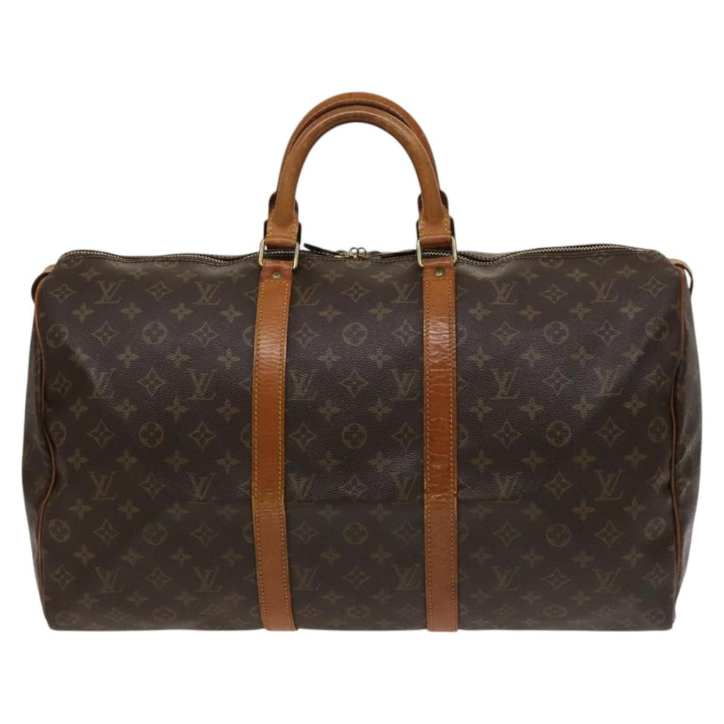 Louis Vuitton Keepall Bag Monogram Canvas Brown Canvas Travel Bag
