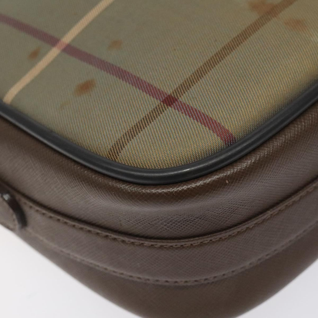 Burberry Nova Check Shoulder Bag Canvas And Leather Beige Canvas Shoulder Bag