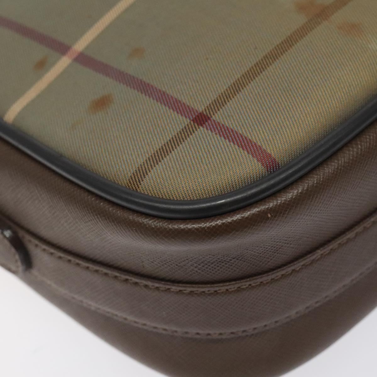 Burberry Nova Check Shoulder Bag Canvas And Leather Beige Canvas Shoulder Bag