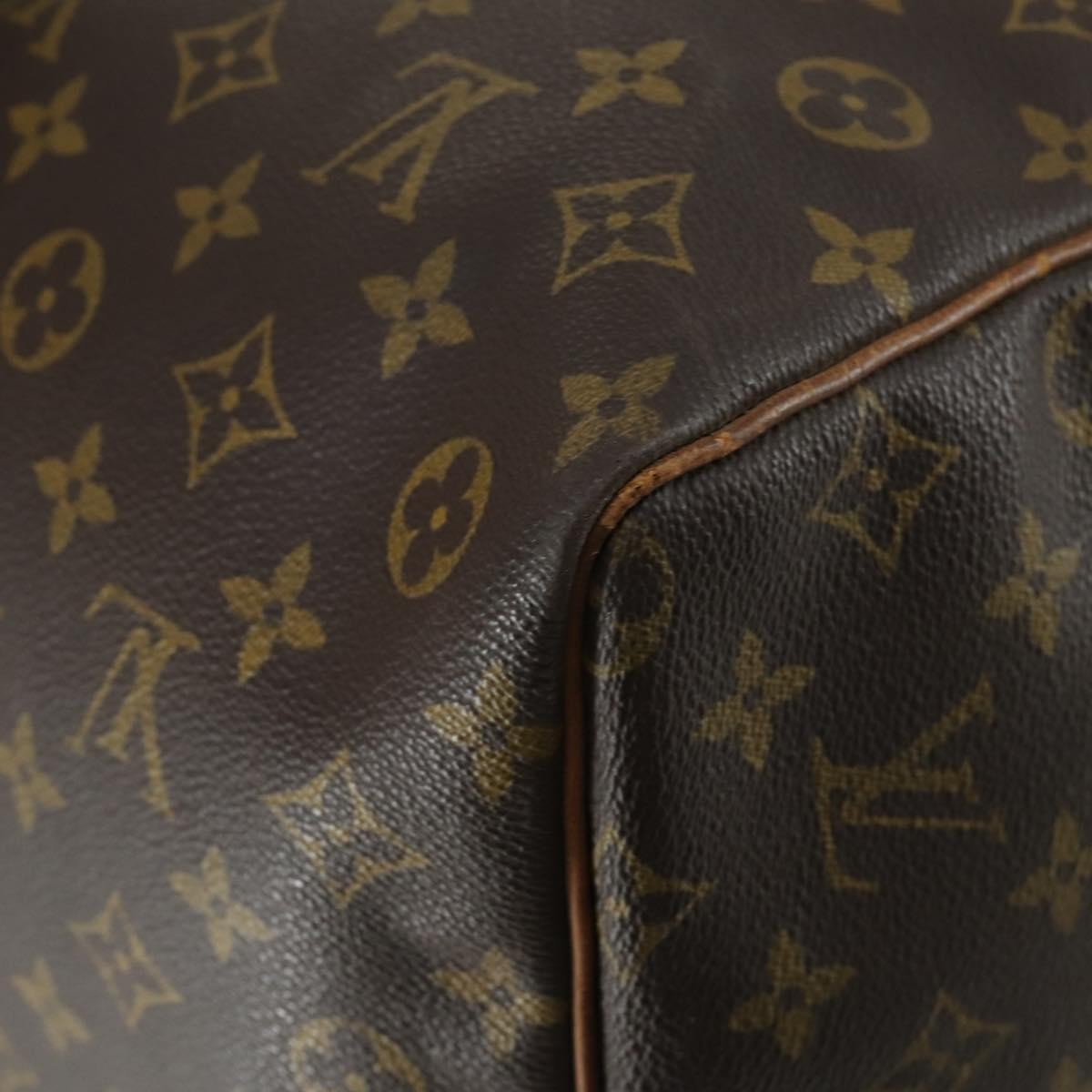 Louis Vuitton Keepall Bag Monogram Canvas Brown Canvas Travel Bag