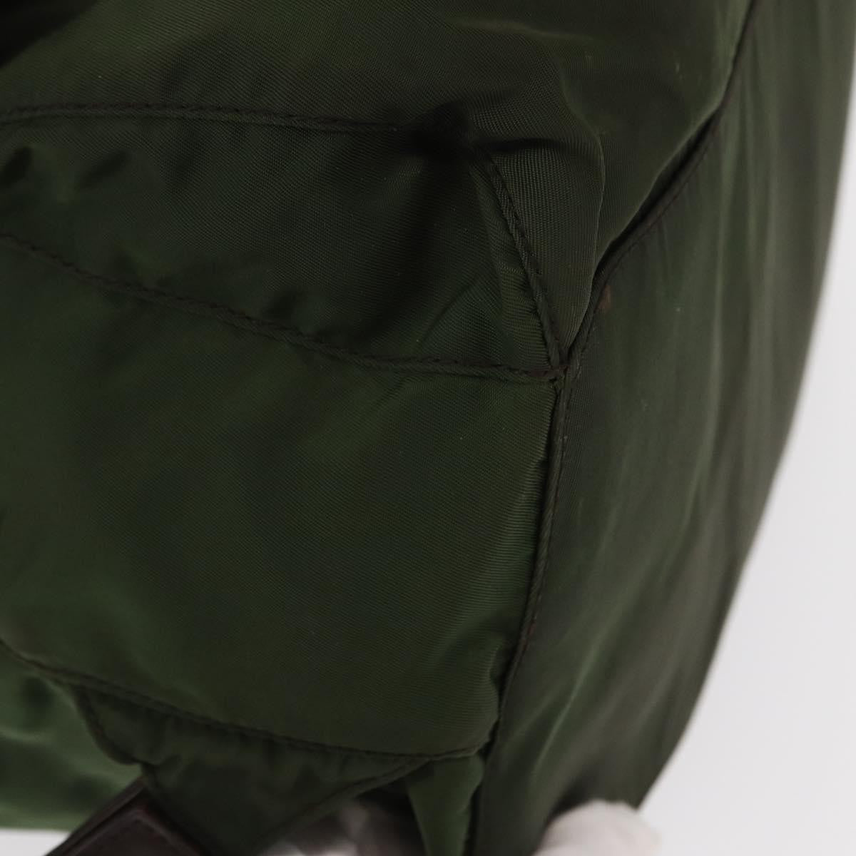 Prada Double Front Pocket Backpack Tessuto Khaki Nylon Backpack Bag