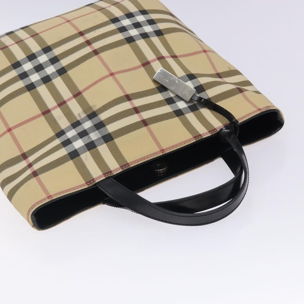 Burberry Nova Check Tote Canvas Check Pattern Beige Canvas Tote Bag