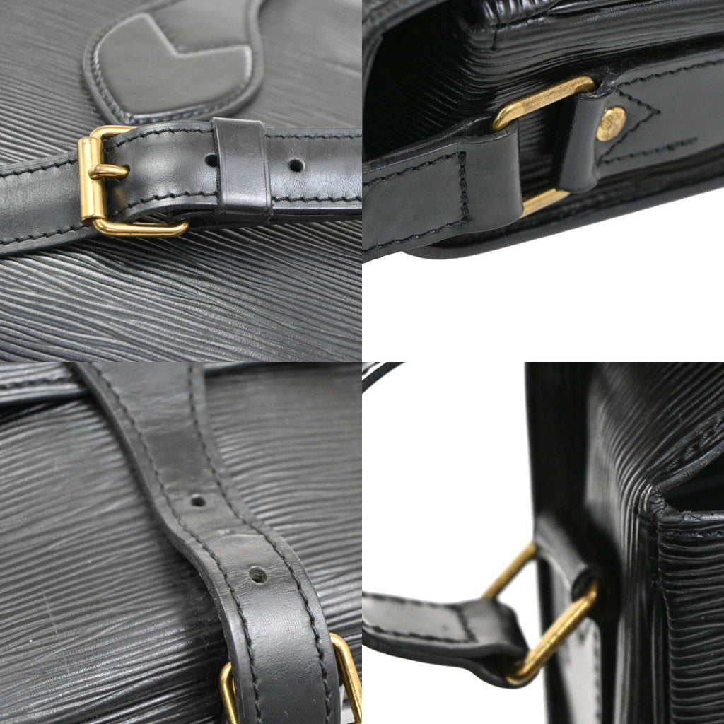Louis Vuitton Cartouchiere Handbag Epi Leather Black Leather Shoulder Bag