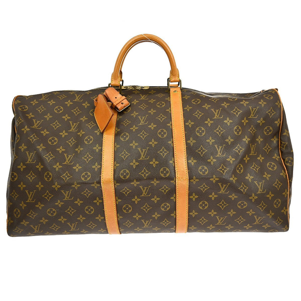 Louis Vuitton Keepall Bag Monogram Canvas Brown Canvas Travel Bag