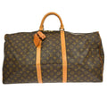 Louis Vuitton Keepall Bag Monogram Canvas Brown Canvas Travel Bag