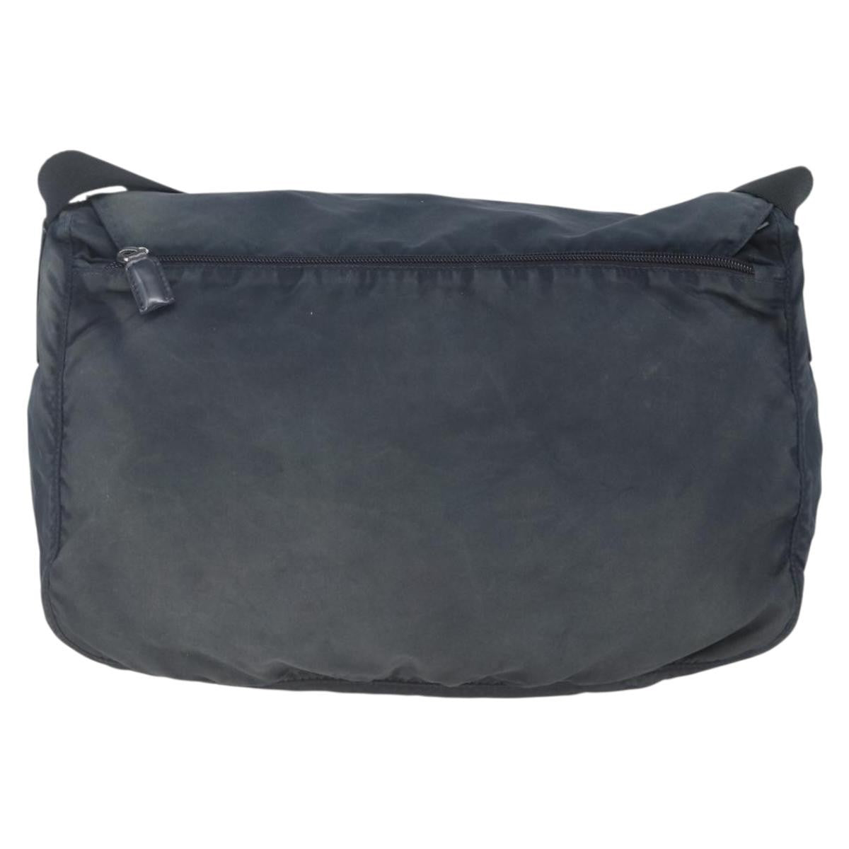 Prada Zip Buckle Messenger Bag Tessuto Navy Nylon Shoulder Bag Bag
