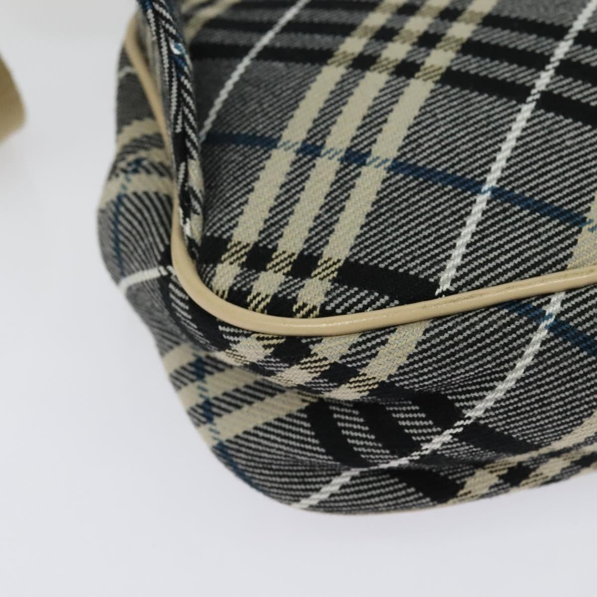 Burberry Waist Bag Vintage Check Canvas Blue Canvas Shoulder Bag