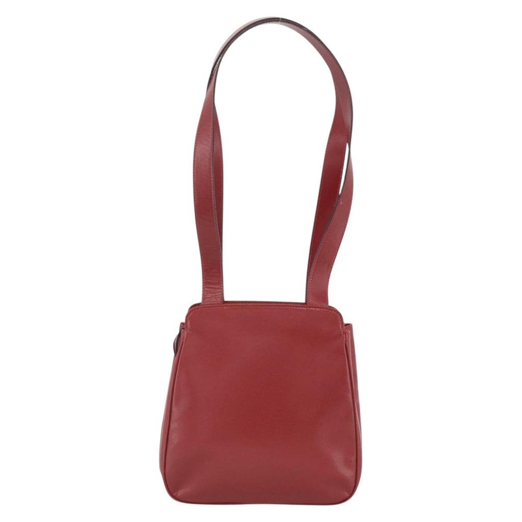 Celine Circle Logo Leather Burgundy Leather Tote Bag Bag