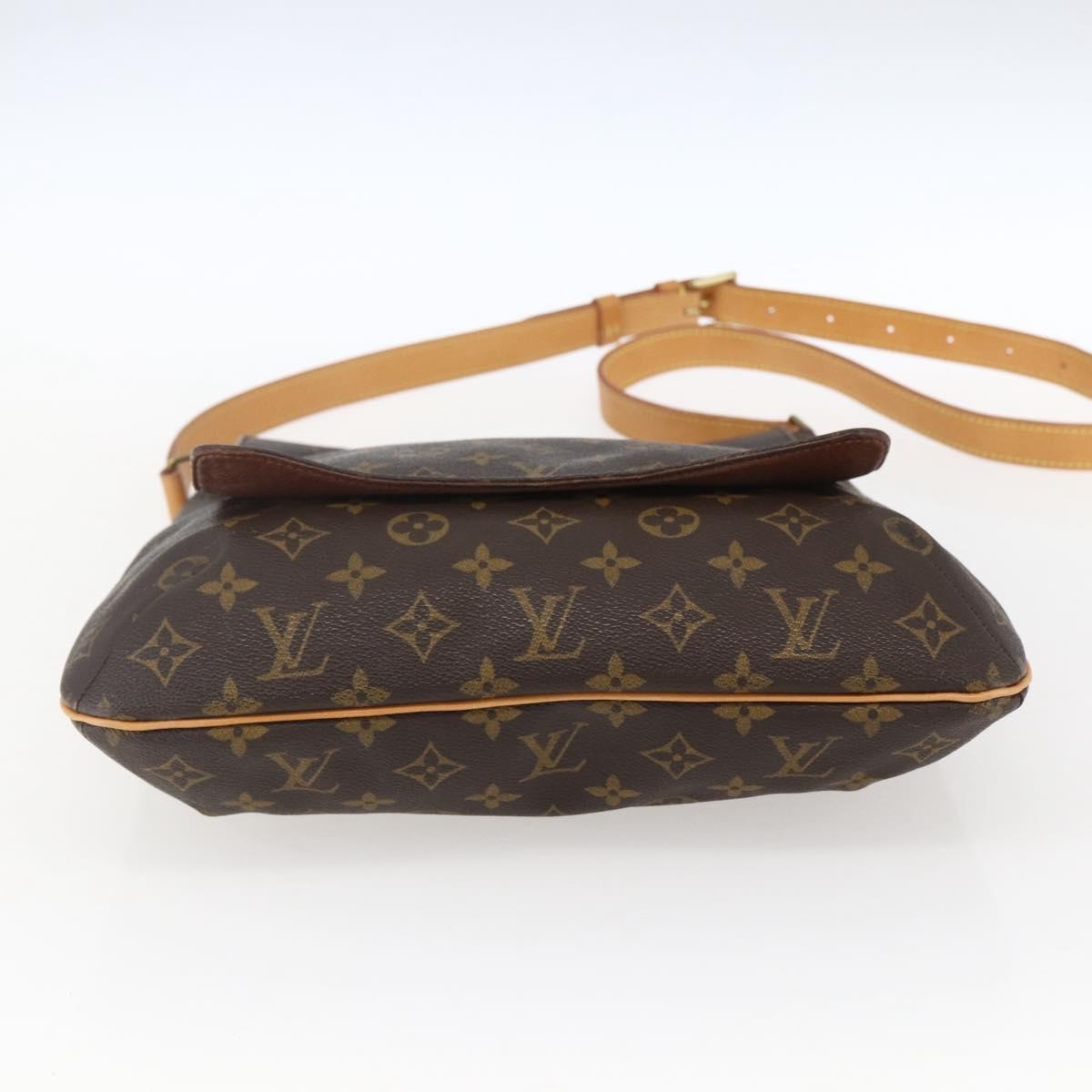 Louis Vuitton Musette Handbag Monogram Canvas Brown Canvas Shoulder Bag