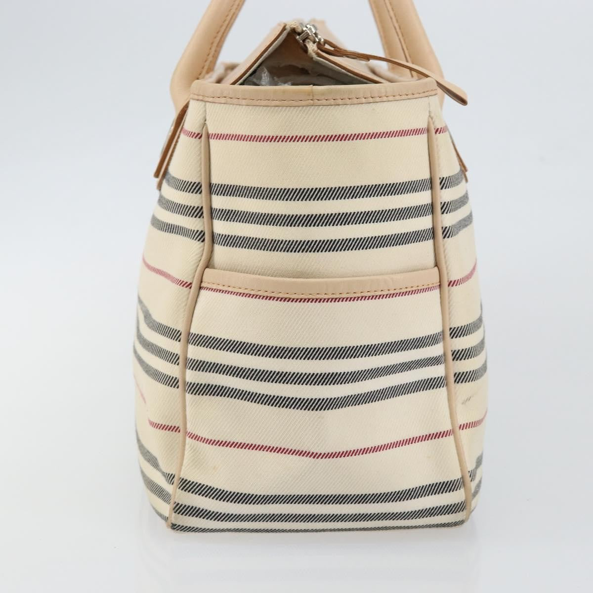 Burberry Nova Check Tote Canvas And Leather Beige Canvas Tote Bag