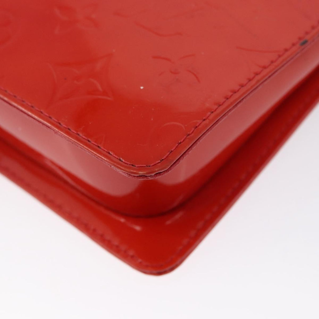 Louis Vuitton Mott Handbag Monogram Vernis Red Patent_Leather Clutche & Pouche Bag