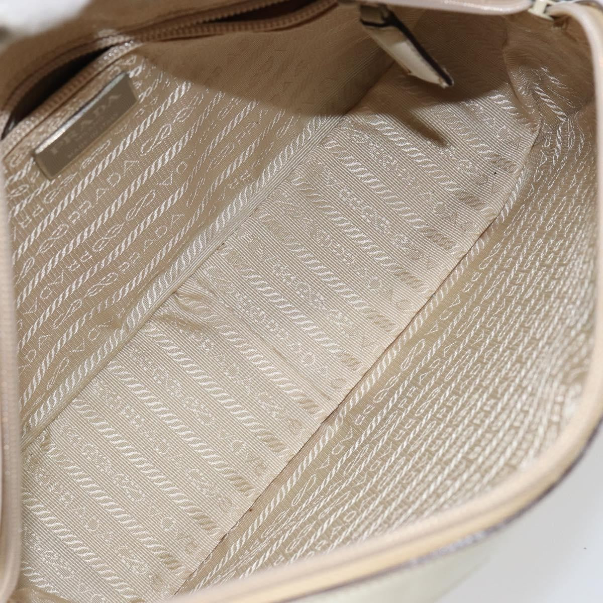 Prada Re-Edition 1995 Handbag Patent Leather Beige Patent_Leather Handbag
