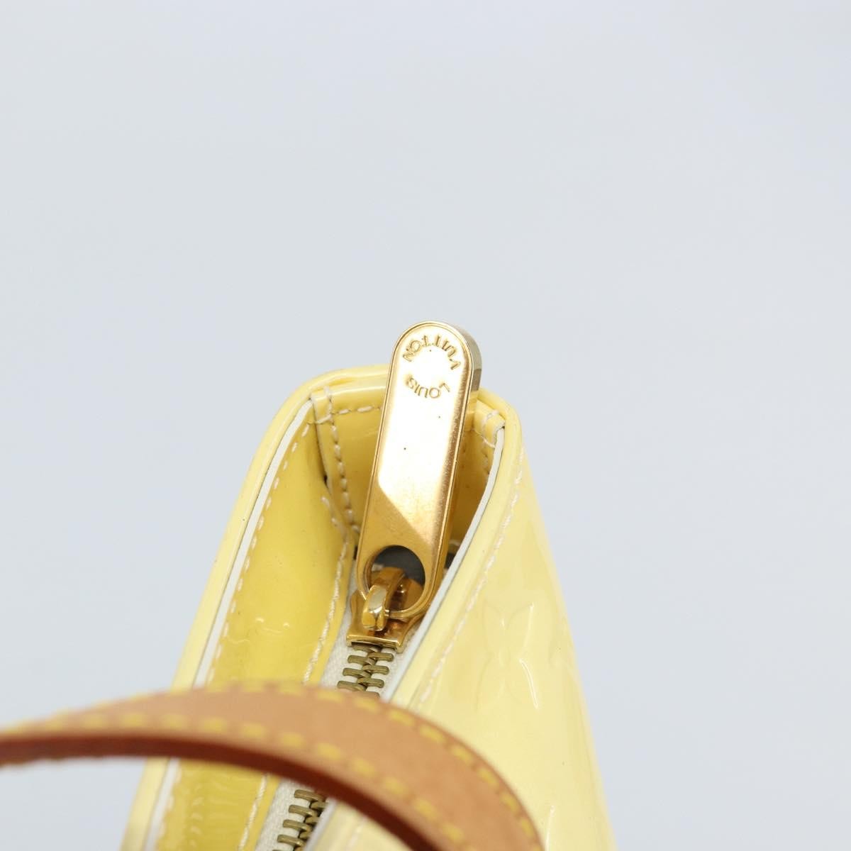 Louis Vuitton Brentwood Handbag Monogram Vernis Yellow Patent_Leather Tote Bag