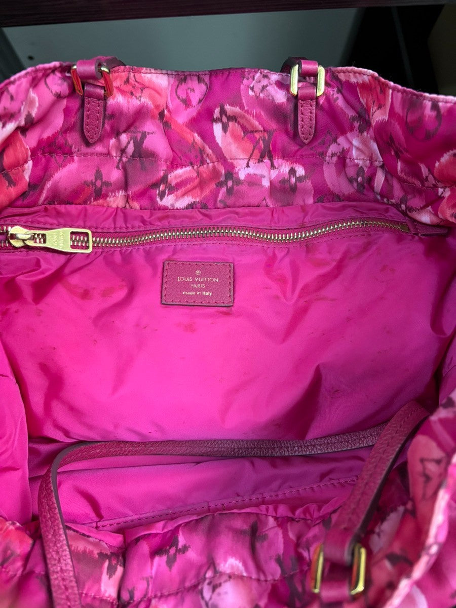 Louis Vuitton Noefull Handbag Ikat Nylon Pink Nylon Shoulder Bag