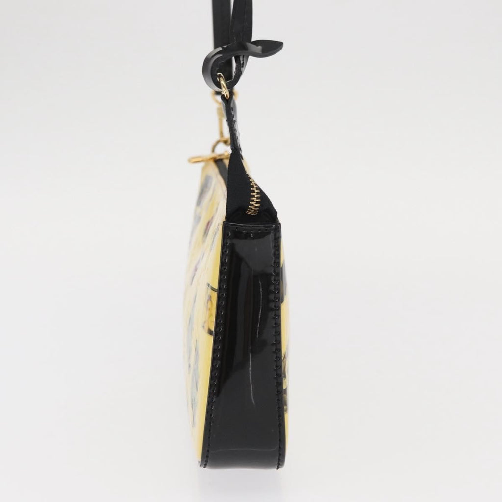 Louis Vuitton Pochette Accessoires Nm Limited Edition Stickers Monogram Vernis Yellow Patent_Leather Clutche & Pouche Bag