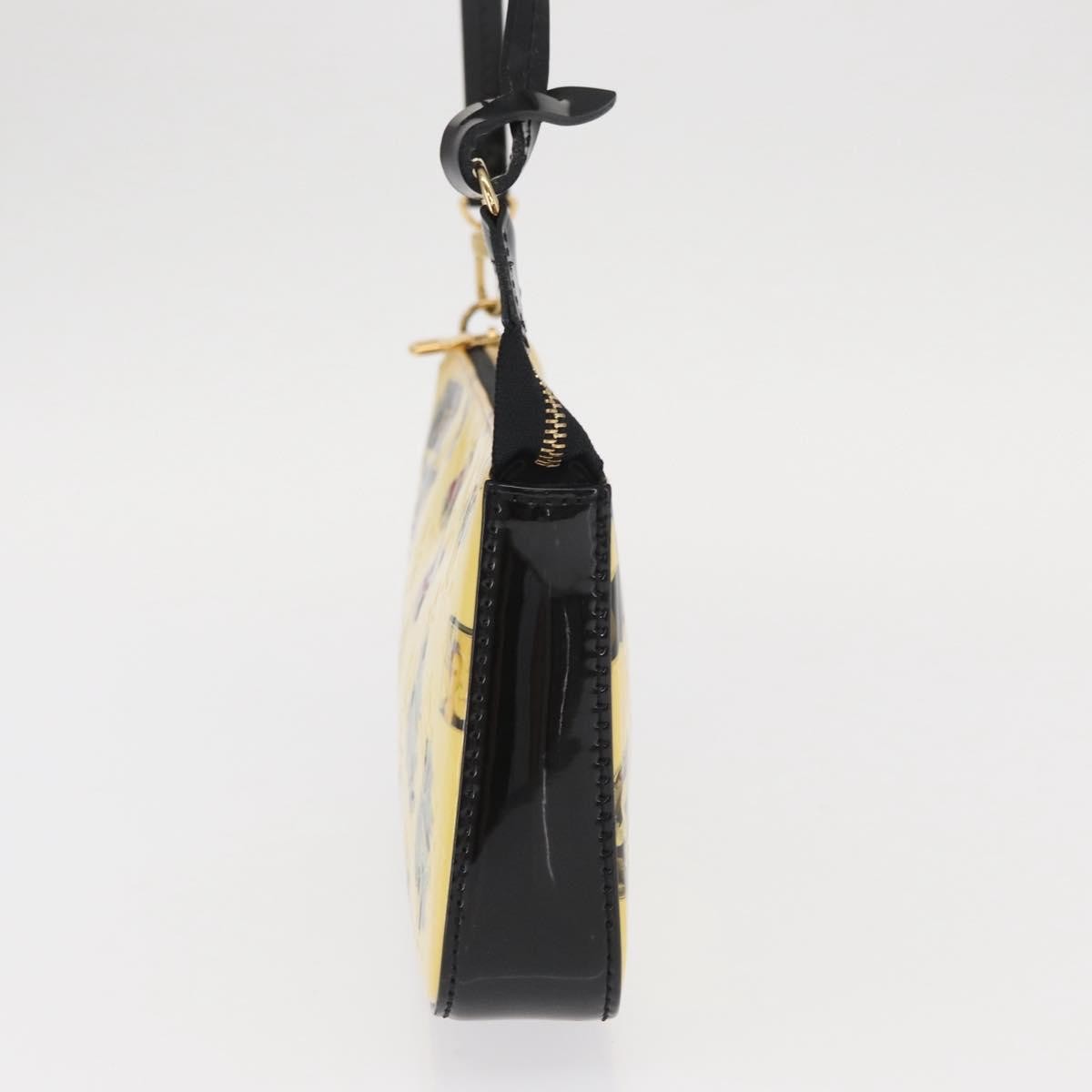 Louis Vuitton Pochette Accessoires Nm Limited Edition Stickers Monogram Vernis Yellow Patent_Leather Clutche & Pouche Bag