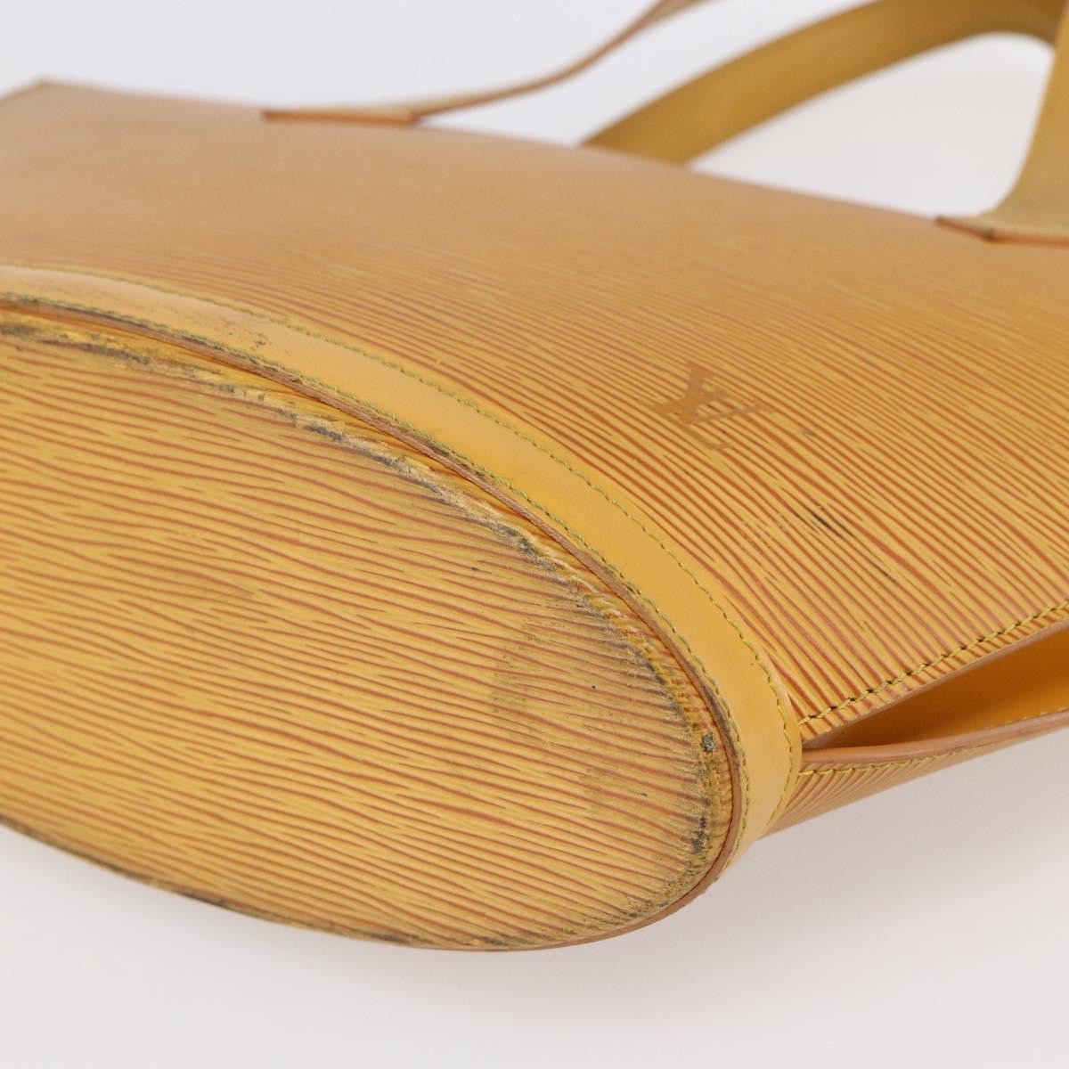 Louis Vuitton Saint Jacques Handbag Epi Leather Yellow Leather Handbag