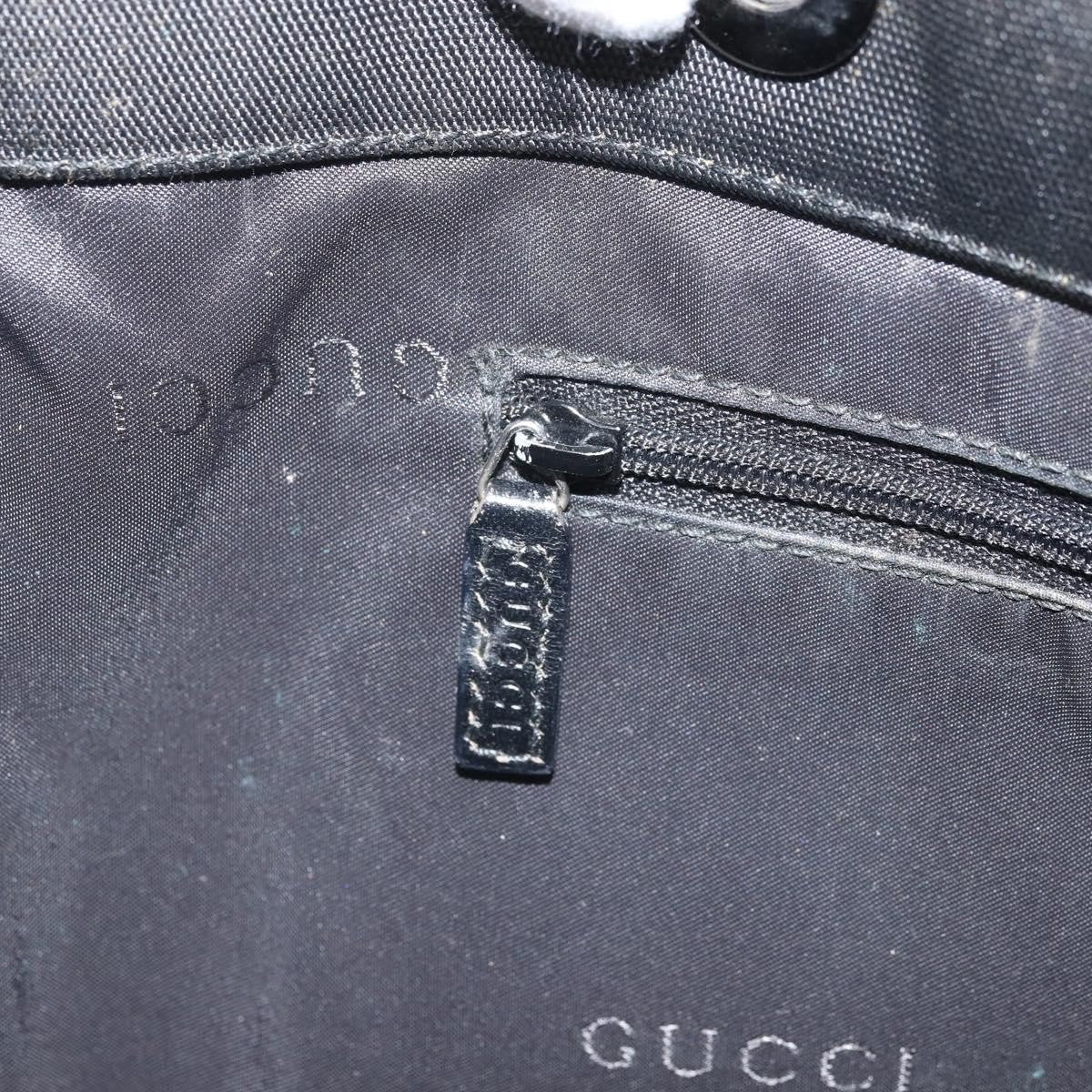 Gucci Bamboo Tote Bag Nylon Black Nylon Tote Bag Bag (Pre-Owned)