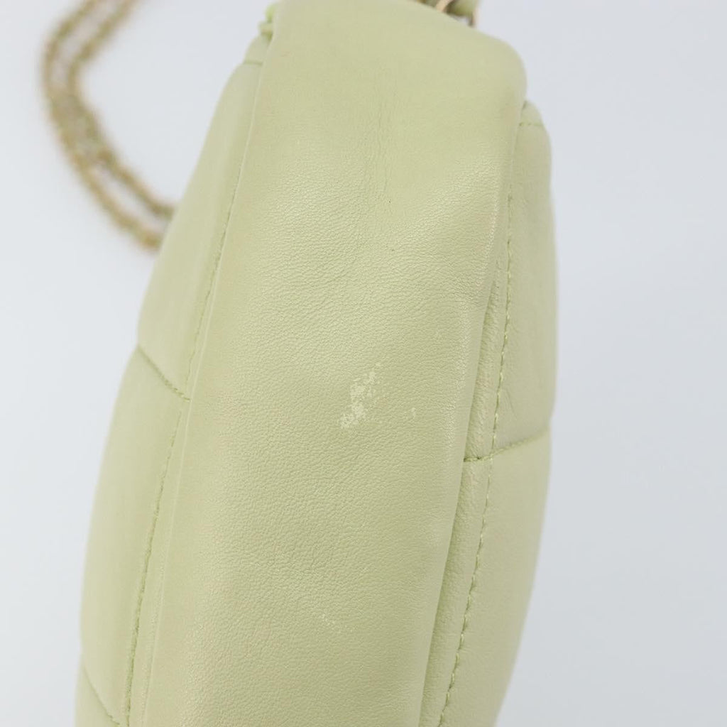 Chanel Diamond Chain Crossbody Bag Quilted Lambskin Green Leather Shoulder Bag Bag
