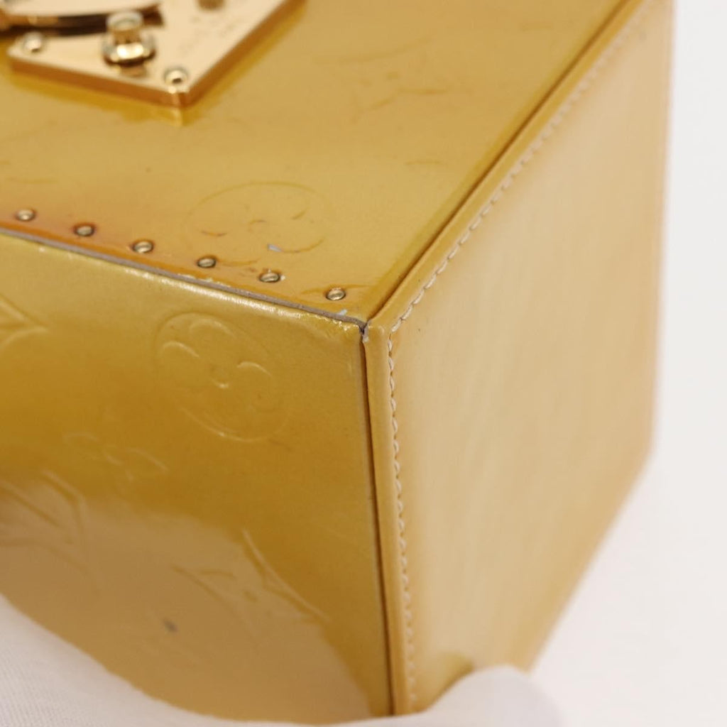 Louis Vuitton Bleecker Box Bag Monogram Vernis Beige Patent_Leather Clutche & Pouche Bag