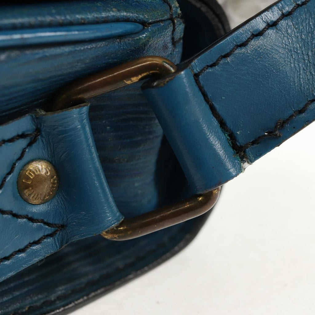 Louis Vuitton Cartouchiere Handbag Epi Leather Blue Leather Shoulder Bag