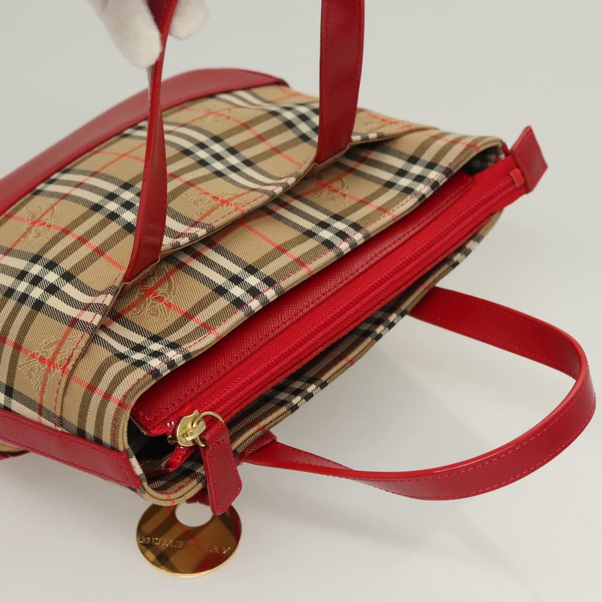 Burberry Nova Check Handbag Nova Check Canvas And Leather Beige Canvas Handbag