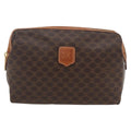Celine Macadam Pochette Canvas And Leather Brown Canvas Clutche & Pouche Bag