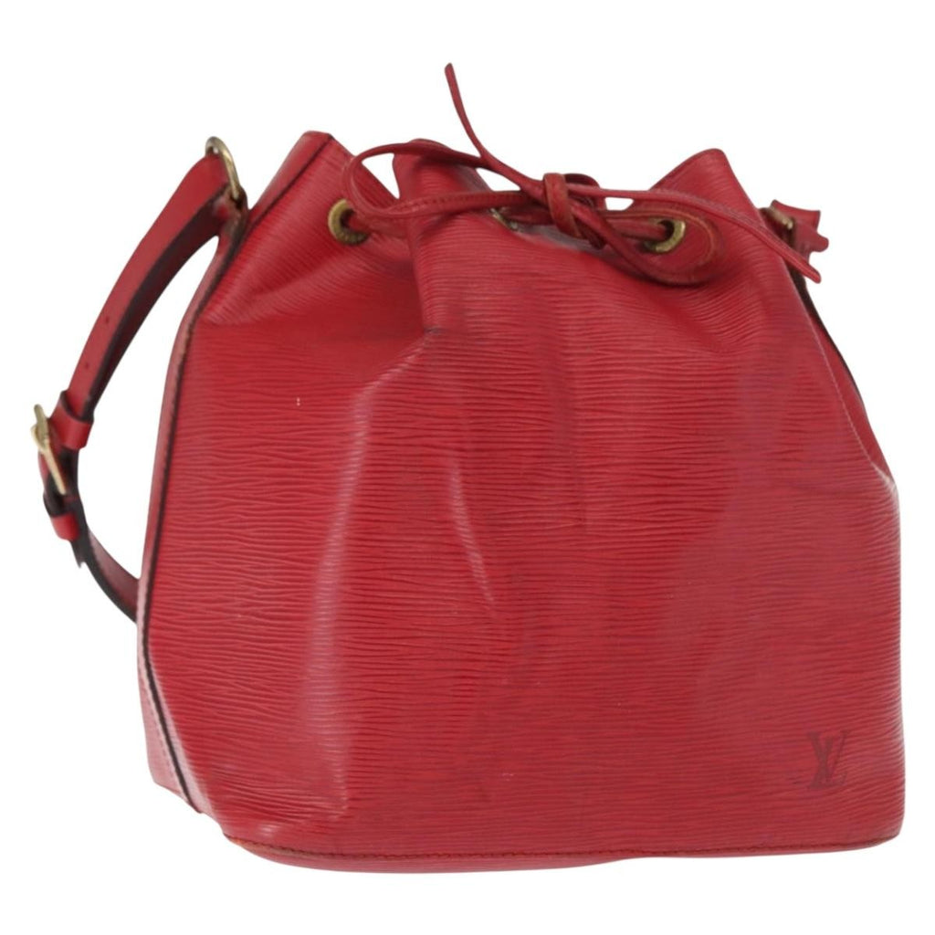 Louis Vuitton Petit Noe Handbag Epi Leather Red Leather Shoulder Bag