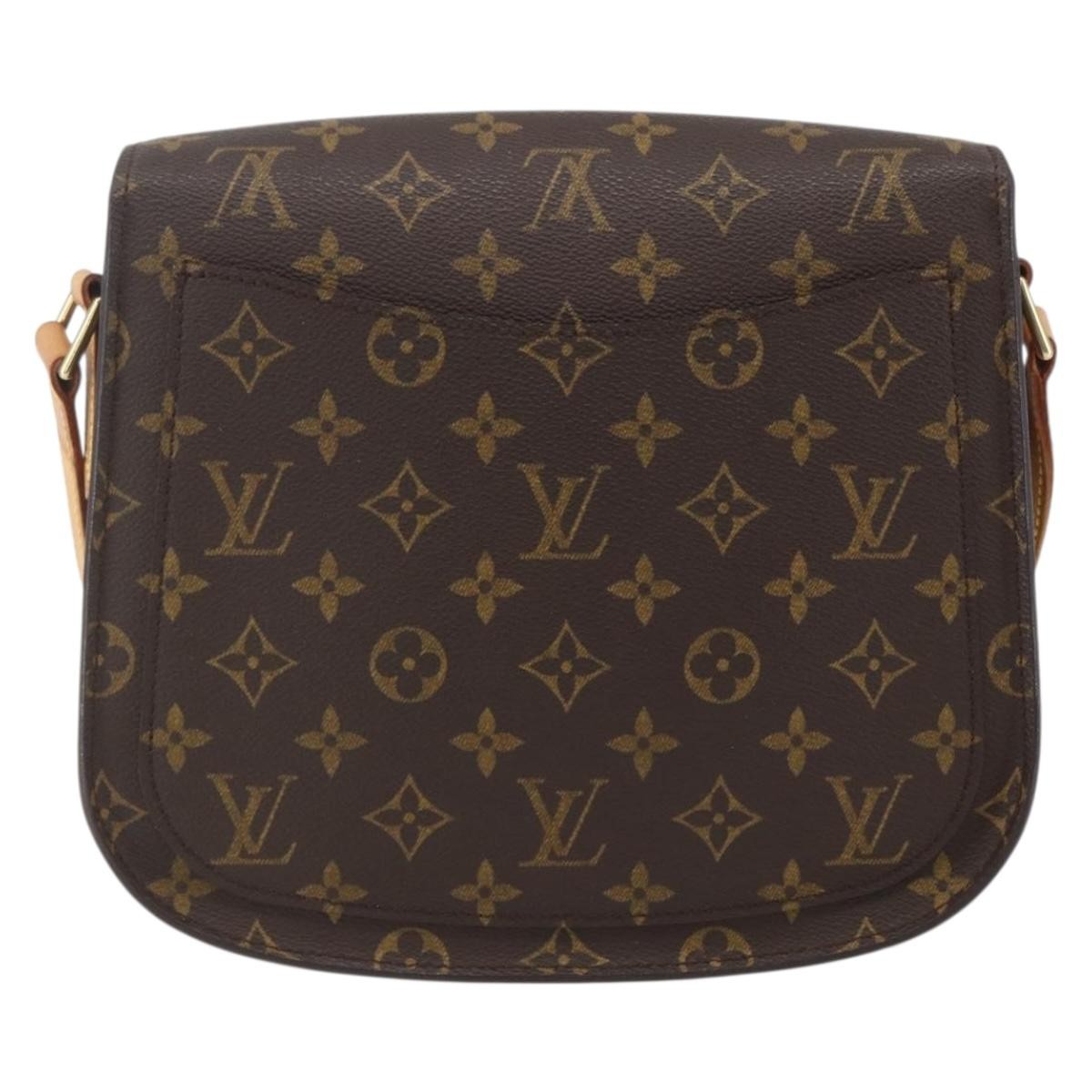 Louis Vuitton Saint Cloud Handbag Monogram Canvas Brown Canvas Shoulder Bag