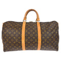 Louis Vuitton Keepall Bandouliere Bag Monogram Canvas Brown Canvas Travel Bag