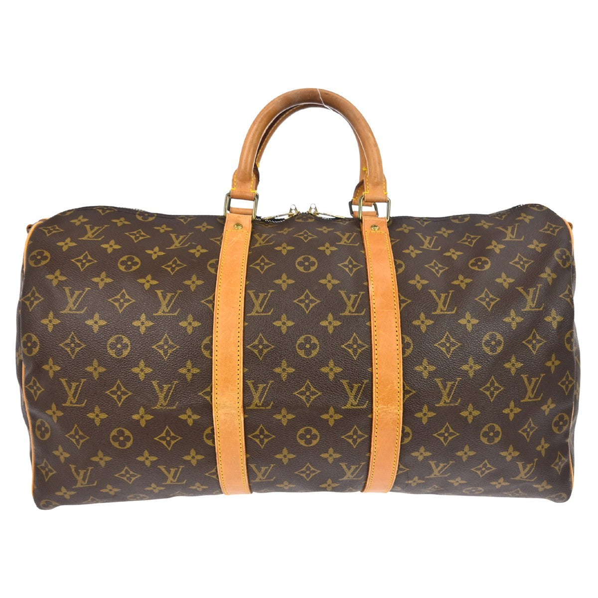 Louis Vuitton Keepall Bandouliere Bag Monogram Canvas Brown Canvas Travel Bag