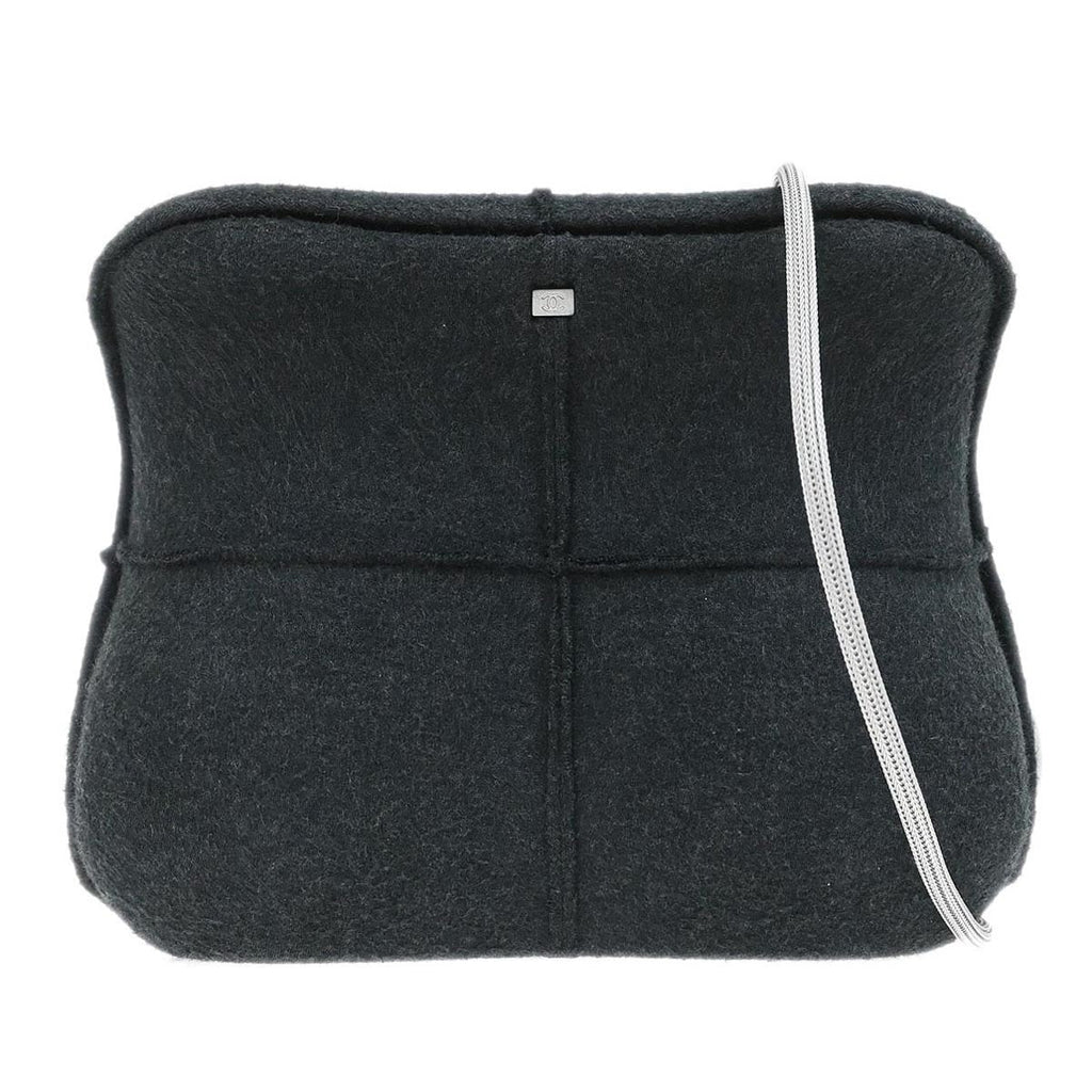 Chanel Millennium Shoulder Bag Felt Gray Canvas Shoulder Bag Bag