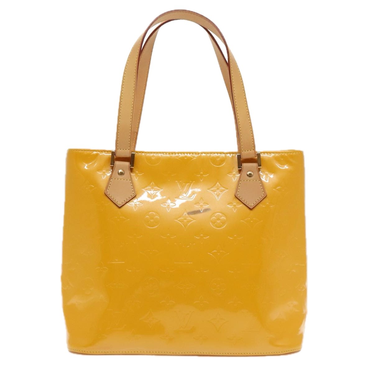 Louis Vuitton Houston Handbag Monogram Vernis Yellow Patent_Leather Bag