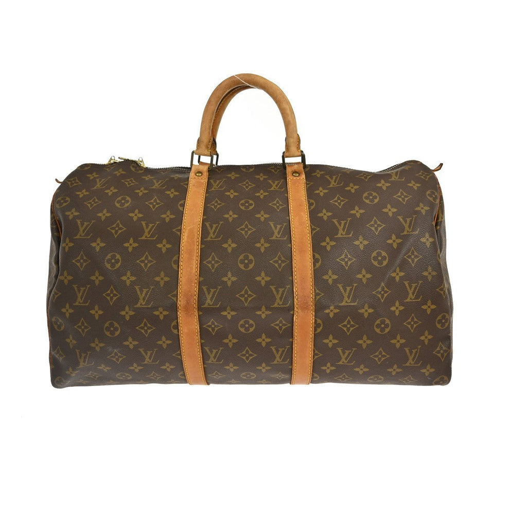 Louis Vuitton Keepall Bag Monogram Canvas Brown Canvas Travel Bag