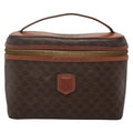 Celine Macadam Vanity Bag Canvas Brown Pvc Bag