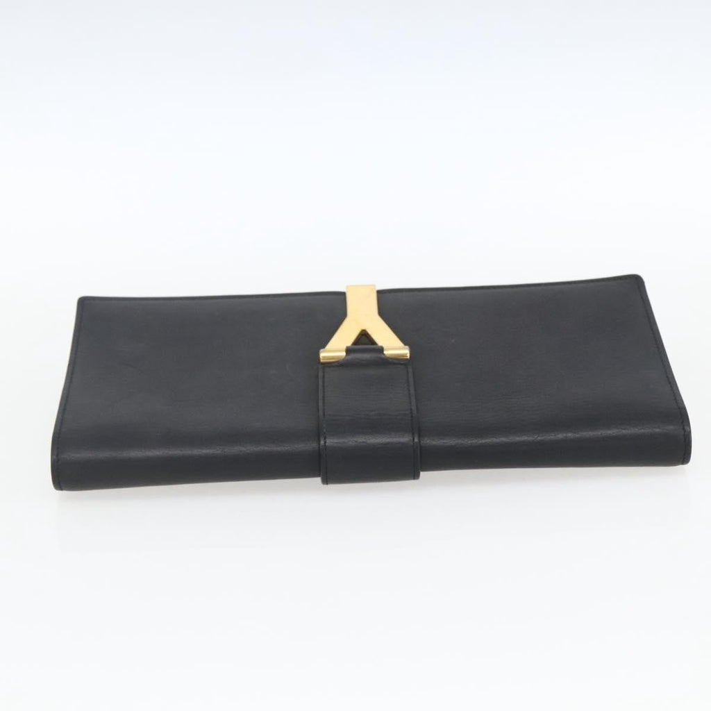 Saint Laurent Chyc Clutch Leather Black Leather Clutche & Pouche Bag (Pre-Owned)