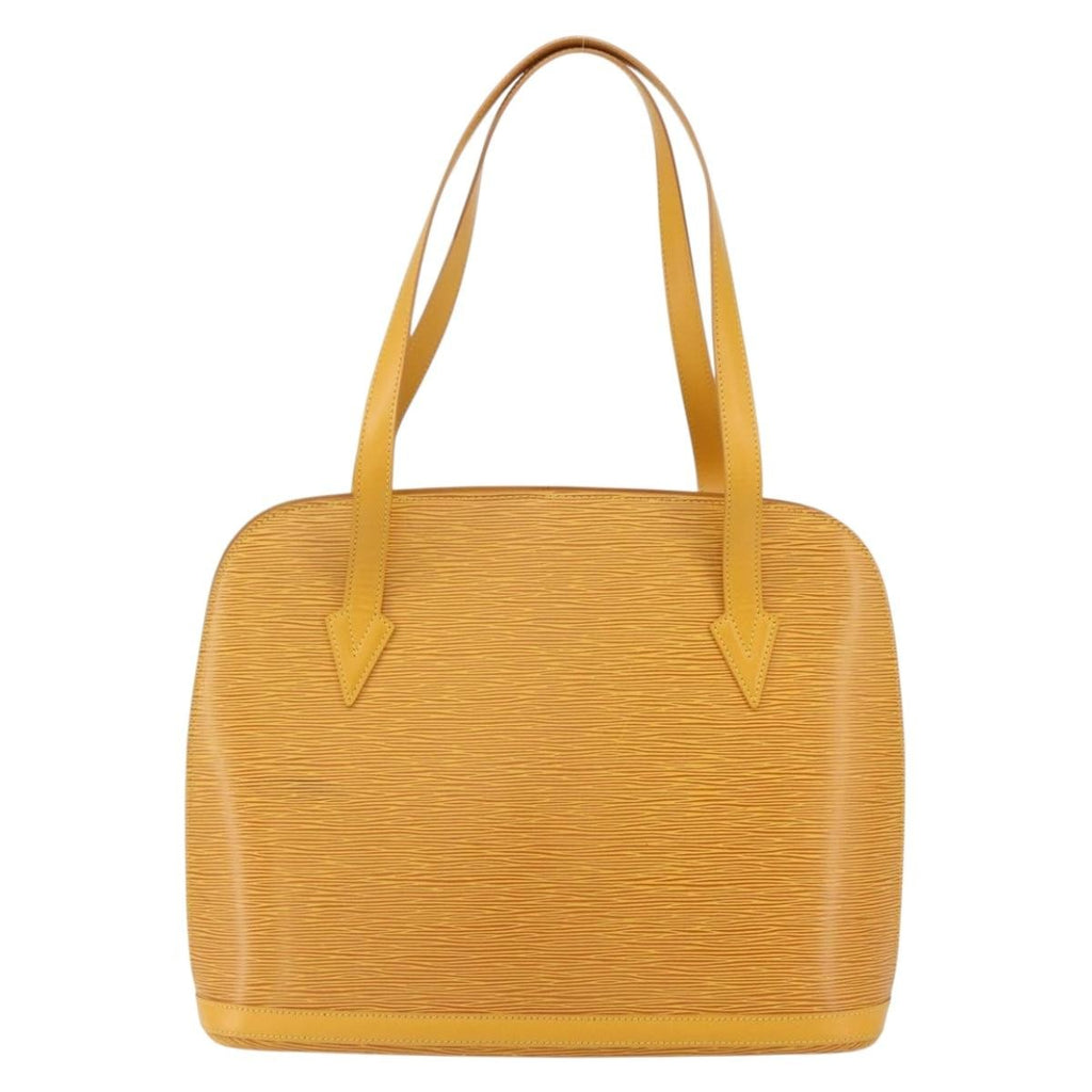 Louis Vuitton Lussac Handbag Epi Leather Yellow Leather Shoulder Bag