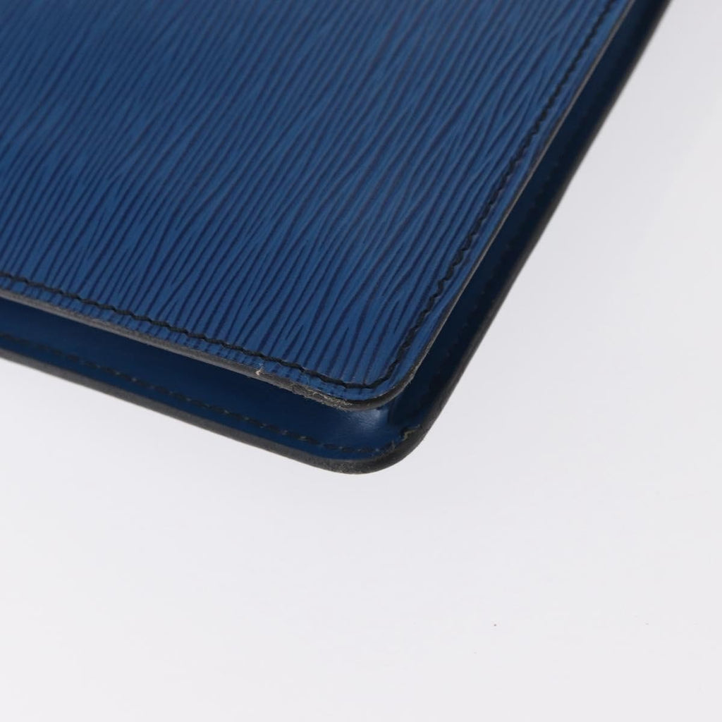 Louis Vuitton Porte-Documents Senateur Bag Epi Leather Blue Leather Clutche & Pouche Bag