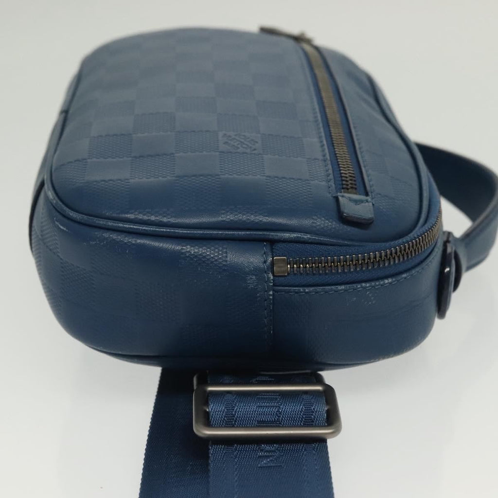Louis Vuitton Ambler Bag Damier Infini Leather Blue Leather Shoulder Bag